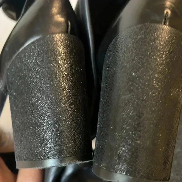 Donald J Plainer black leather over the knee boots size 7 - Picture 4 of 7